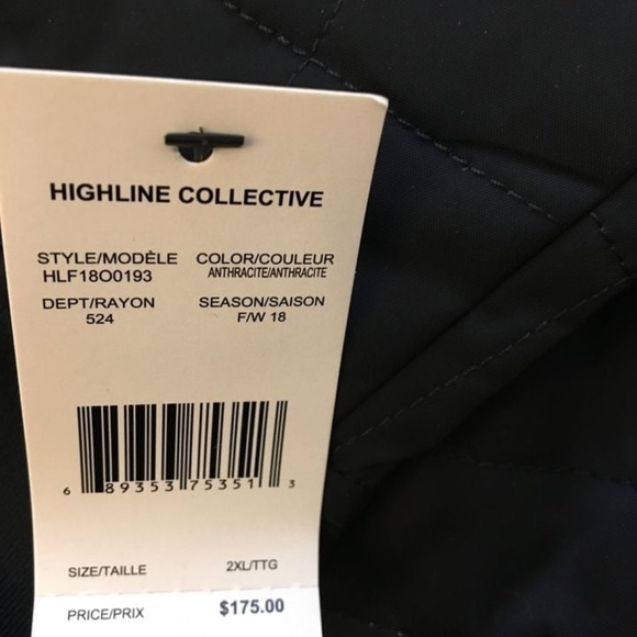 BRAND NEW men highline collective full zip jacket size 2XL - Picture 4 of 4